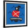 Medium Pirate Ship-Jace Grey-Framed Art Print