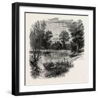 Medmenham Abbey, Scenery of the Thames, UK, 19th Century-null-Framed Giclee Print