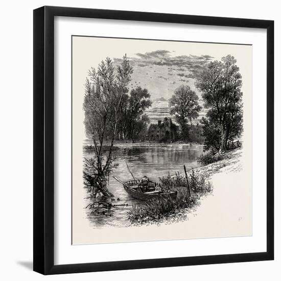 Medmenham Abbey, Scenery of the Thames, UK, 19th Century-null-Framed Giclee Print
