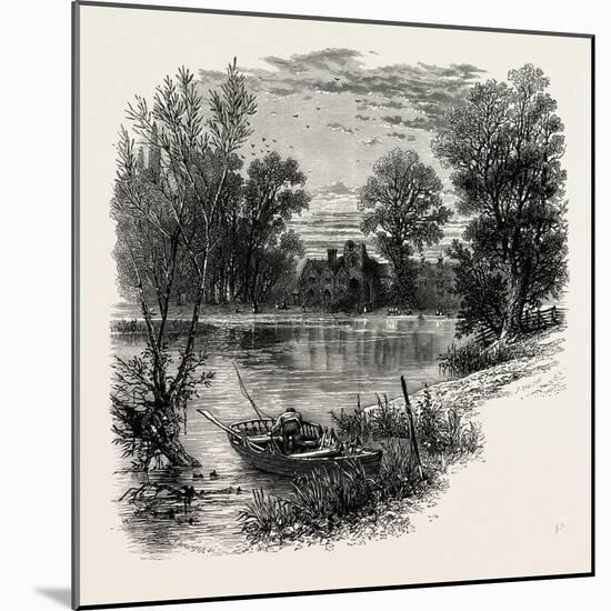 Medmenham Abbey, Scenery of the Thames, UK, 19th Century-null-Mounted Giclee Print