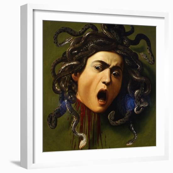 Medusa, 1596-1598-Caravaggio-Framed Giclee Print