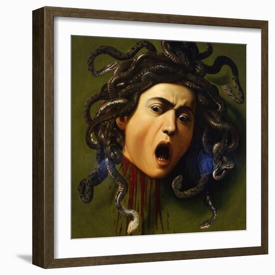 Medusa, 1596-1598-Caravaggio-Framed Giclee Print