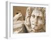 Medusa Head, Forum, Leptis Magna, Libya, North Africa-Nico Tondini-Framed Photographic Print