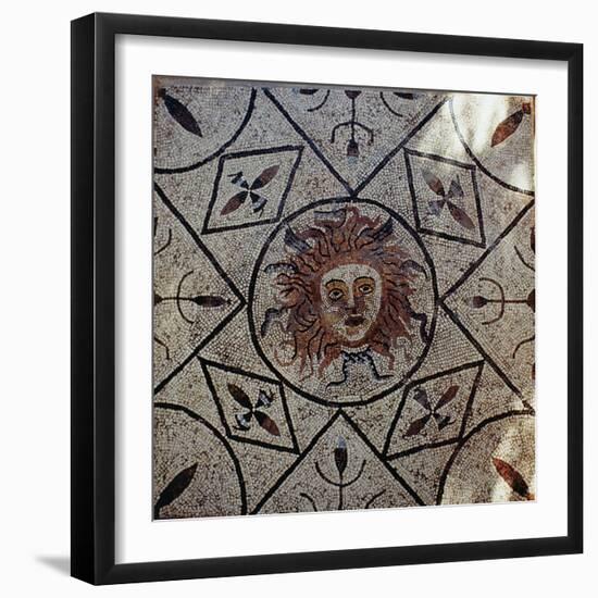 Medusa, Roman Mosaic from the House of Orpheus, 3rd Century Ad-Roman-Framed Giclee Print