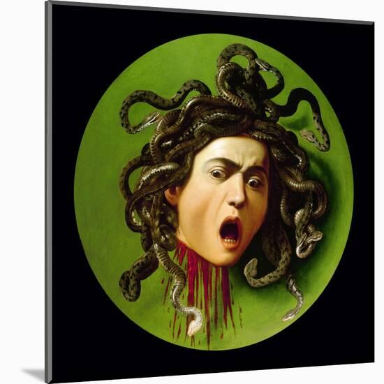 Medusa-Caravaggio-Mounted Art Print