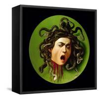 Medusa-Caravaggio-Framed Stretched Canvas