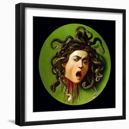 Medusa-Caravaggio-Framed Art Print