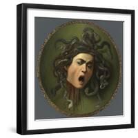 Medusa-Caravaggio-Framed Art Print