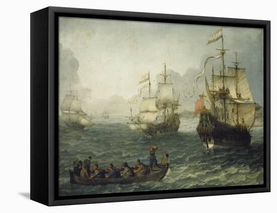 Meereslandschaft Mit Segelschiffen-Abraham Willaerts-Framed Stretched Canvas