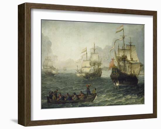 Meereslandschaft Mit Segelschiffen-Abraham Willaerts-Framed Giclee Print