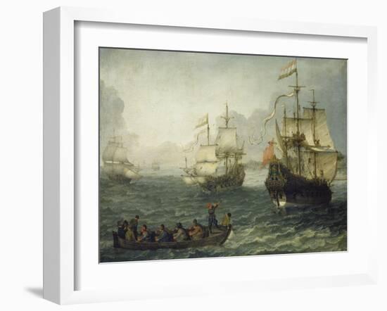 Meereslandschaft Mit Segelschiffen-Abraham Willaerts-Framed Giclee Print