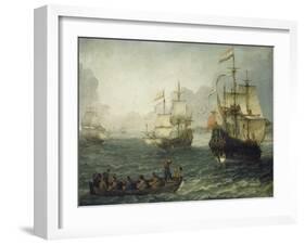 Meereslandschaft Mit Segelschiffen-Abraham Willaerts-Framed Giclee Print