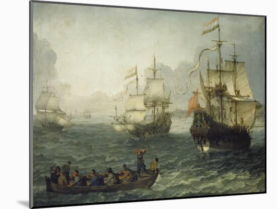 Meereslandschaft Mit Segelschiffen-Abraham Willaerts-Mounted Giclee Print