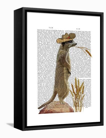 Meerkat Cowboy-Fab Funky-Framed Stretched Canvas