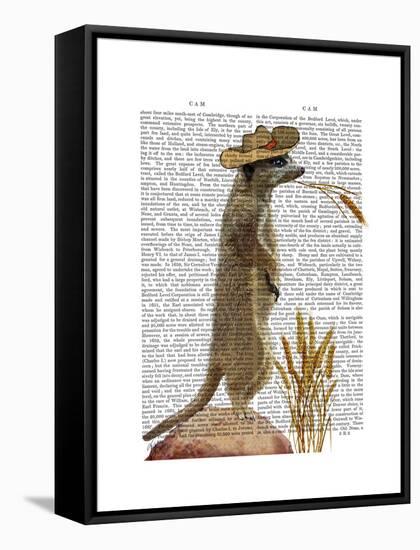 Meerkat Cowboy-Fab Funky-Framed Stretched Canvas