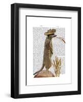 Meerkat Cowboy-Fab Funky-Framed Art Print