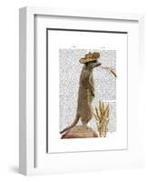 Meerkat Cowboy-Fab Funky-Framed Art Print