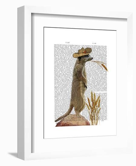 Meerkat Cowboy-Fab Funky-Framed Art Print