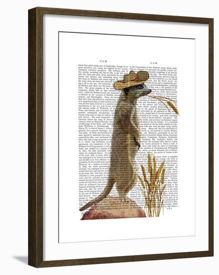 Meerkat Cowboy-Fab Funky-Framed Art Print