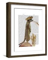 Meerkat Cowboy-Fab Funky-Framed Art Print