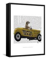 Meerkat in Hot Rod-Fab Funky-Framed Stretched Canvas