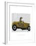 Meerkat in Hot Rod-Fab Funky-Framed Art Print