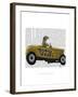 Meerkat in Hot Rod-Fab Funky-Framed Art Print