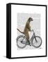 Meerkat on Bicycle-Fab Funky-Framed Stretched Canvas