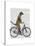 Meerkat on Bicycle-Fab Funky-Stretched Canvas