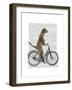 Meerkat on Bicycle-Fab Funky-Framed Art Print