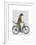 Meerkat on Bicycle-Fab Funky-Framed Art Print