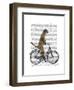 Meerkat on Bicycle-Fab Funky-Framed Art Print