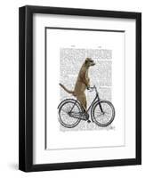 Meerkat on Bicycle-Fab Funky-Framed Art Print