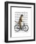 Meerkat on Bicycle-Fab Funky-Framed Art Print