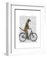 Meerkat on Bicycle-Fab Funky-Framed Art Print