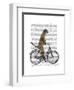 Meerkat on Bicycle-Fab Funky-Framed Art Print