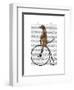 Meerkat on Black Penny Farthing-Fab Funky-Framed Art Print