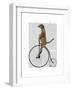 Meerkat on Black Penny Farthing-Fab Funky-Framed Art Print