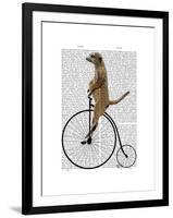 Meerkat on Black Penny Farthing-Fab Funky-Framed Art Print