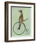 Meerkat on Black Penny Farthing-Fab Funky-Framed Art Print