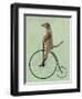 Meerkat on Black Penny Farthing-Fab Funky-Framed Art Print