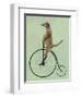 Meerkat on Black Penny Farthing-Fab Funky-Framed Art Print