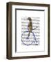 Meerkat on Blue Penny Farthing-Fab Funky-Framed Art Print