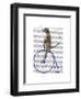 Meerkat on Blue Penny Farthing-Fab Funky-Framed Art Print