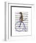 Meerkat on Blue Penny Farthing-Fab Funky-Framed Art Print