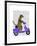 Meerkat on Lilac Moped-Fab Funky-Framed Art Print