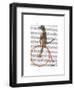 Meerkat on Orange Penny Farthing-Fab Funky-Framed Art Print