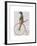 Meerkat on Orange Penny Farthing-Fab Funky-Framed Art Print