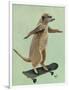 Meerkat on Skateboard-Fab Funky-Framed Premium Giclee Print