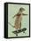 Meerkat on Skateboard-Fab Funky-Framed Stretched Canvas